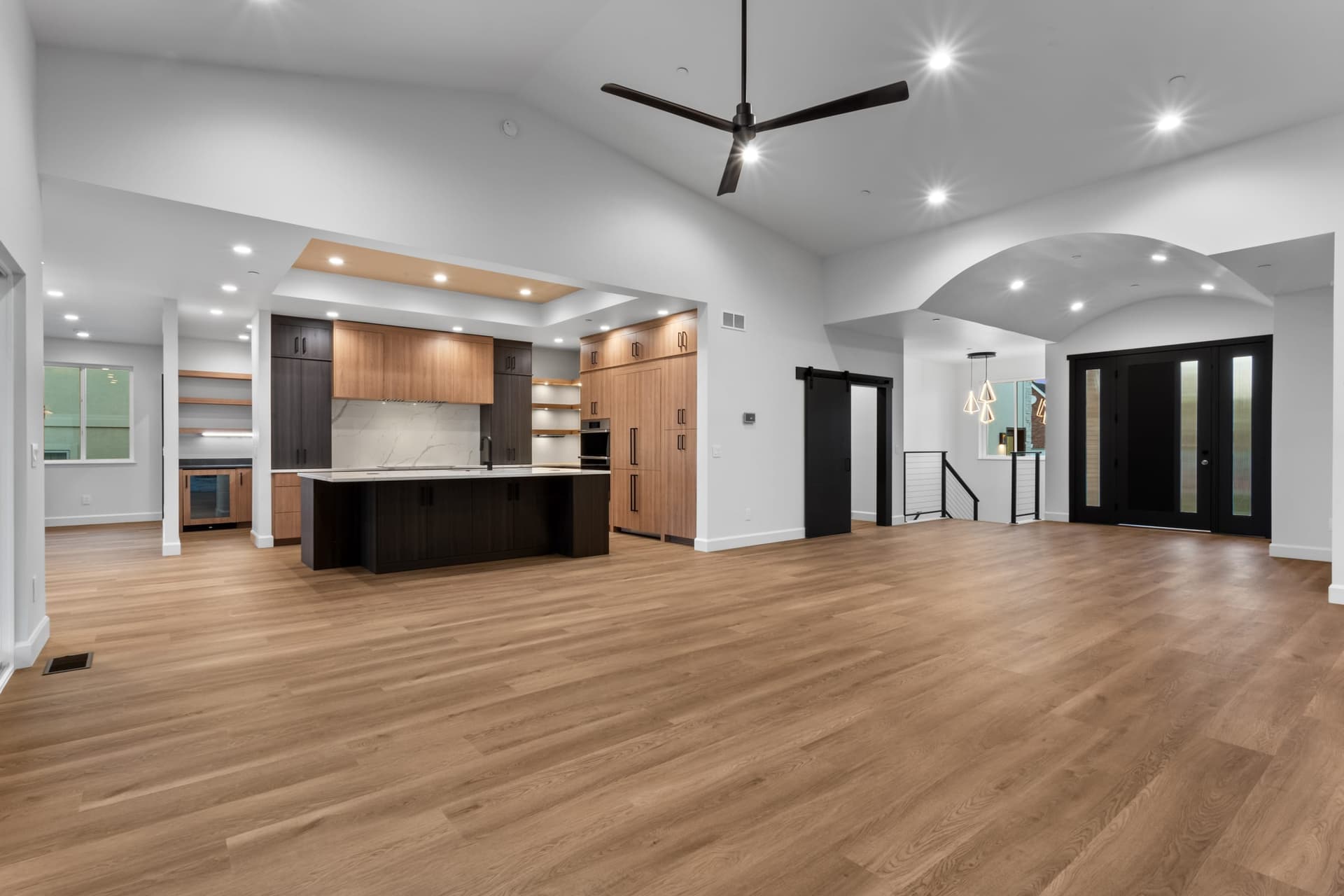 Open custom home interior by Kiefer Built Contracting